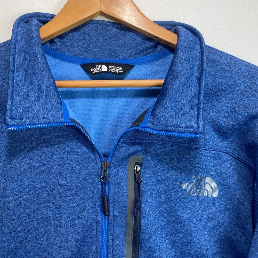 The North Face Mens XXL Blue Heather Quarter Zip Pullover Fleece Jacket NF0A3L96